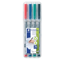 Staedtler Lumocolor no-p S - Bolígrafo universal (4 unidades, 311 WP4)