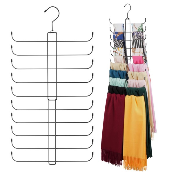 ZEDODIER Scarf Organizer Scarf Hanger for Closet, Rotatable Sturdy Hijab