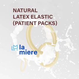 LA MIERE 100 Pack, Amber Latex Orthodontic Elastics, Dental Bands Intraoral Elastic Bands Red Monkey (Heavy, 6.5 Oz, 3/8‘’)