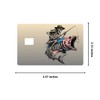 Patriotic Skeleton Fishing Card Sticker