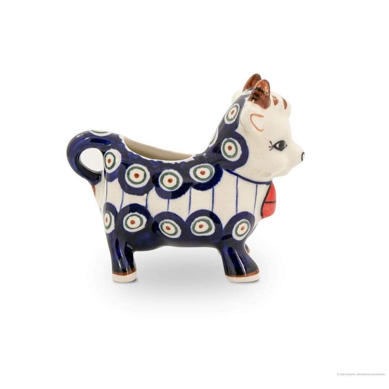 Bunzlauer Cow Cream Jug 0.075 Litres Diameter 12.5 cm Height