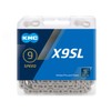 KMC Unisex's X9sl Chain, Silver, 114 Link