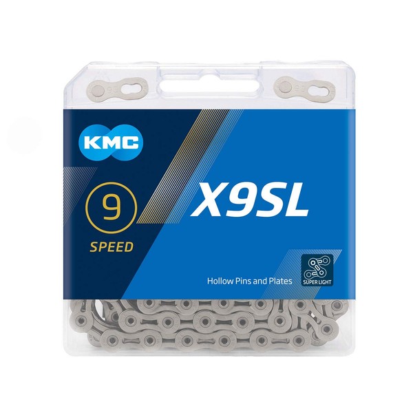 KMC Unisex's X9sl Chain, Silver, 114 Link