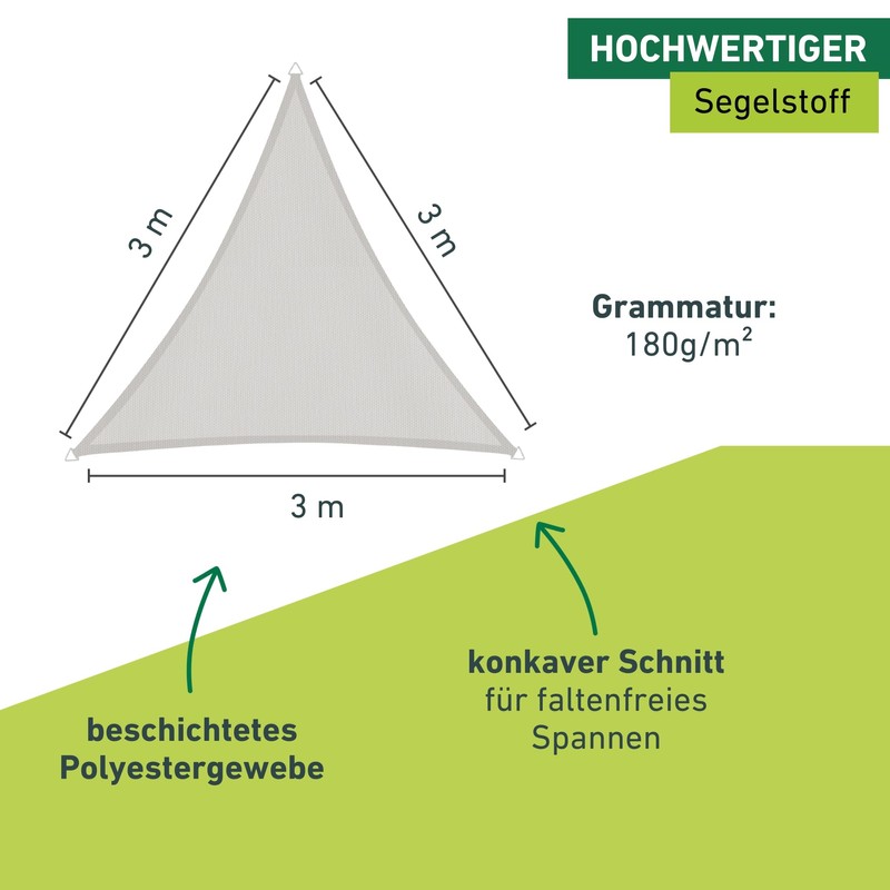 Windhager Cannes 10711 Triangular Awning 3 x 3 m Isosceles,