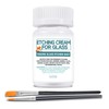 CAMUTKRY 10 oz Etching Cream for Glass with 2 Brushes,