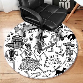 Mexican Office Chair Mat Chair Mat for Thick Carpet Floor Mat for Gamer Chair 37 Inch