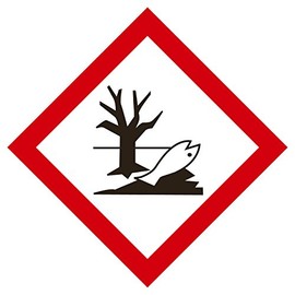 GHS/HazCom 2012: Pictogram Placard, Self Adhesive Vinyl, Environment Pollutant, 10.75" x 10.75"