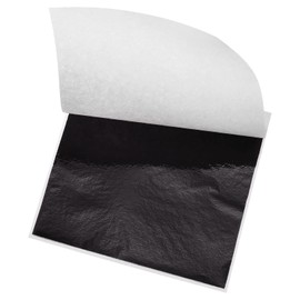 MECCANIXITY Gold Leaf Foil Sheet, Black Leaf Papers, 3.3 x 3.1inch for Art Decoration, Sculptures, Painting, Pack of 100