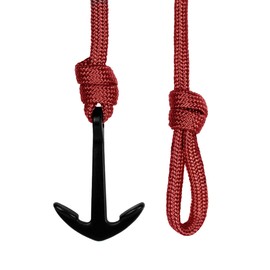 Flexo Anchor Bracelet Nautical Rope Paracord Bracelet Handmade Nylon Cord Motivational Wristband Sailor Charm Black Silver Adjustable Dorsal Wrist Wrap Men Women