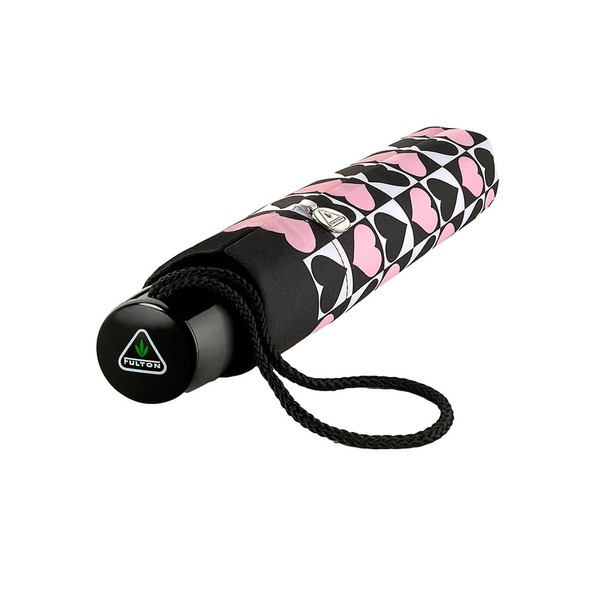 Fulton Minilite-2 Umbrella, Compact Folding, Light Travel Umbrella (Harlequin Heart)