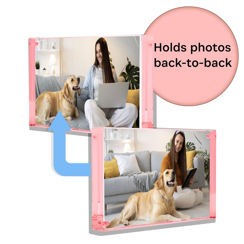 The original acrylic 4x4 MAGNET FRAME with Rose Edge by