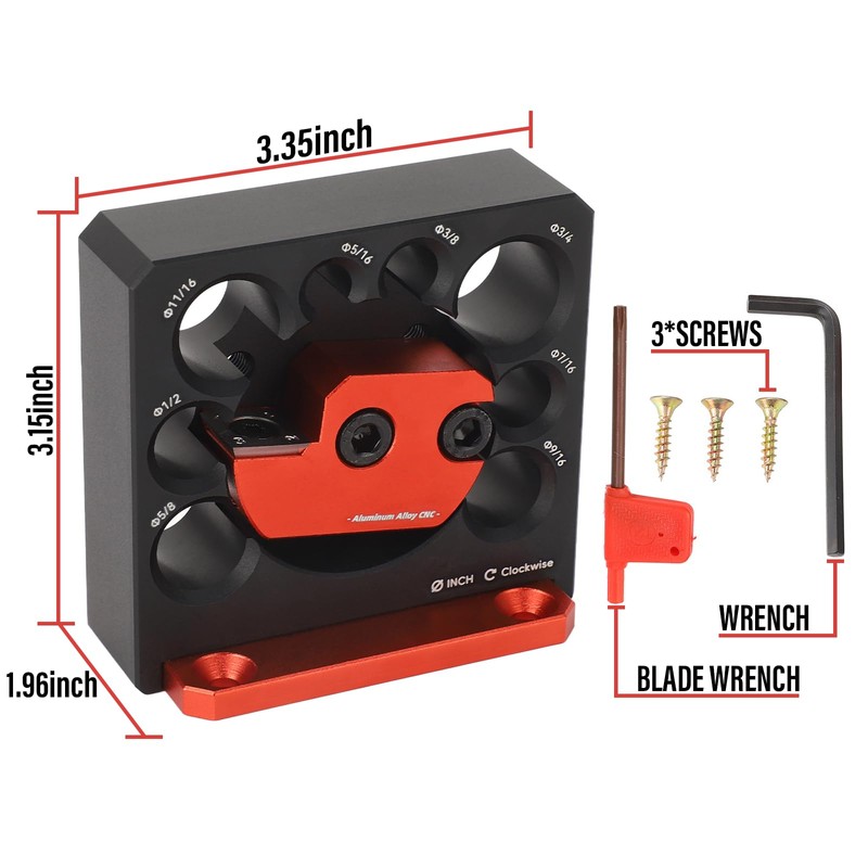 8 Pieces Dowel Maker Jig Kit with Carbide Inserts Imperial