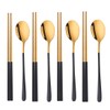 Reusable Korean Chopstick and Spoon Set, Long Handle Stainless Steel