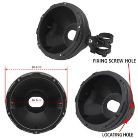 HARPUOU 7 Inch LED Motorcycle Headlight Housing Bucket with Lamp Shell Side Mount Brakcet for Motorcycles with 32MM to 35MM Fork Tubes