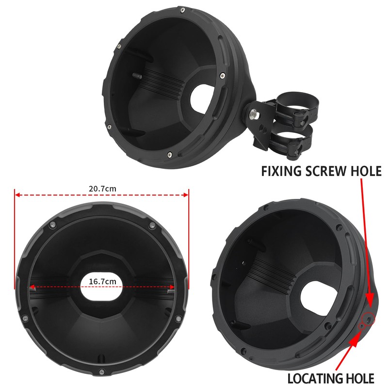 HARPUOU 7 Inch LED Motorcycle Headlight Housing Bucket with Lamp