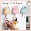 ISKYBOB Set of 4 Peek-A-Boo Cat Wall Hooks Cute Peeping