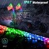 Beatto 2FT 1PC LED Whips Light with Dacning/Chasing and Can
