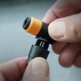 SKS GERMANY CLIK VALVE Pump Head (Intuitive Click System, 50% Higher Volume Flow, Wear-Free, Retrofit to All SKS Floor Pumps, for Schwalbe Clik Valve Valves), Black