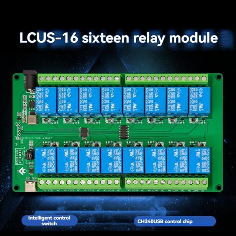 Aswalling Computer Serial Port Control Switch 16 Channel USB Relay