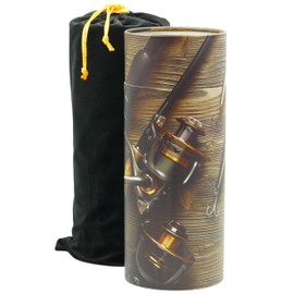 Biodegradable Paper Urn for Scattering Ashes, Scattering Tube for Human Ashes (Gone Fishing, Adult 13")