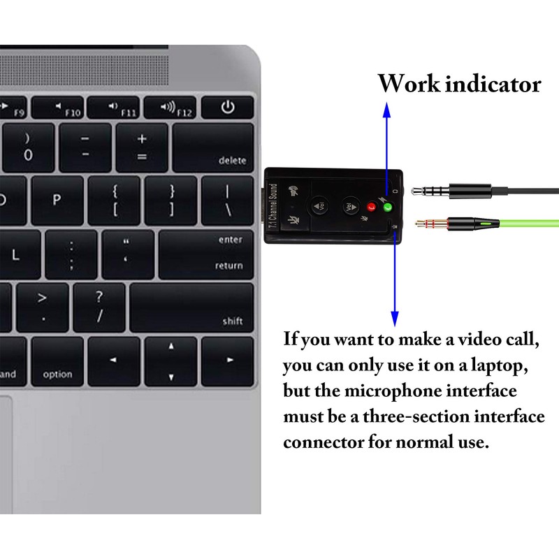 zdyCGTime USB 2.0 Virtual 7.1 Channel Stereo Audio Adapter External