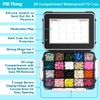 20 Compartment Large Pill Case with Airtight Seal - Silicone