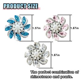 3PCS Bling Diamond Flower Car Air Freshener Vent Clips, Cute Crystal Rhinestone Interior Clip-On Air Conditioning Outlet Decoration, Car Aroma Diffuser Vent Clip Charm for Women & Girls (3 Colors)