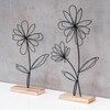 levandeo Stand Flower Set of 2 Metal Wood Black Natural