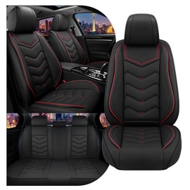 Car Seat Covers for Honda Civic 2000-2025, Stylish Sport Seat Cover, Premium Nappa Leather Car Seat Cover. Automobile Seat Covers Sets.(Standard 5 Seats/Black)