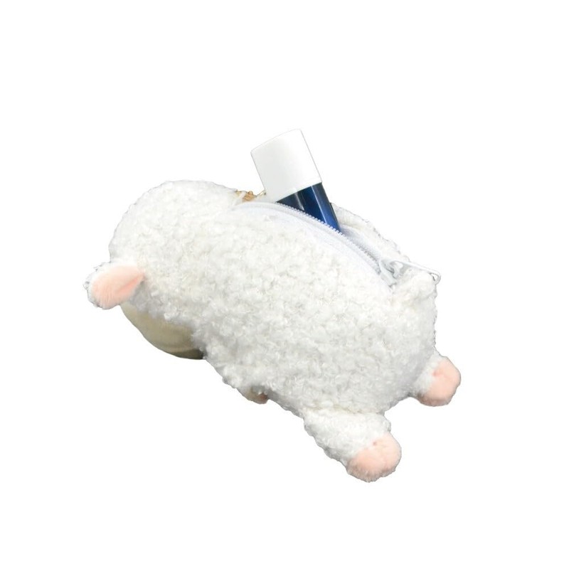 Yamanji 11636 Tsumamikko Mascot with Zipper, Sheep Approx. 4.9 x