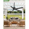 Fanbulous 48" Outdoor Ceiling Fan No Light,IP65 Wet Rated Waterproof