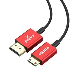 Mini HDMI to HDMI Converter Cable, (Diameter 0.1 inch (2.5 mm) High Speed Data Transfer 4K 30Hz HDMI to Mini HDMI 4K Cable, Suitable for Camera Projectors, Monitors, Desktops, Tablets, Laptops, Etc