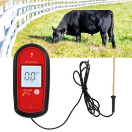 Natudeco Electrical Fence Voltage Tester MLD 004F Pasture Electronic Fence Tester LCD Screen Digital Electric Fence Tester Fault Finder Digital Electric Fence Voltage Tester 15KV with Backlight(Red)