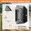 Funerlulu 40 Pack Aluminum Alloy 2"x4" (Actual 1.5"x3.5") Deck Railing