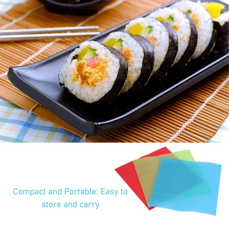 3PCS Sushi Mat ABS Sushi Rolling Mat Japanese DIY Sushi
