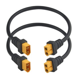 WMYCONGCONG 2 PCS XT60 Male to Female XT60 Extension Cable XT 60 Male to X T60 Female Connector Plug Adapter 0.3m/0.98Ft 16AWG for RC Lipo Battery FPV Drone (0.6M) (0.3M)