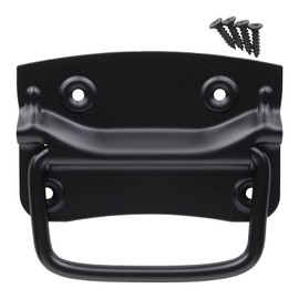 SOTECH Set of 2 Folding Handles (120 x 80 mm, Stainless Steel SS201, Black) Drawer Handle Foldable for Screwing on Including Mounting Screws