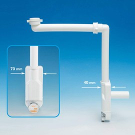 LIRA lira Bad NT Siphon Waschbecken, Kunststoff, Wei?, unica