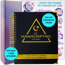 Maniscripting Journal: 90 day journal, guided prompts, daily planner, manifestation journal, gratitude, mindfulness, self love, happiness, wealth, weekly habit tracker, journal for women, undated.