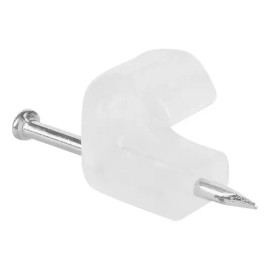 Grapa Para Cable Plano 0.5 X 1.9 Cm Transparente Thorsman                                                                                             