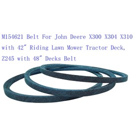 M154621 Belt for John Deere X300 X304 X310 with 42" Riding Lawn Mower Tractor Deck, Z245 with 48" Decks Belt