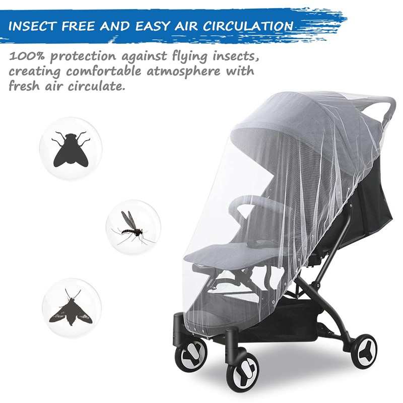 Baby Mosquito Net for Stroller, Reusable Bug Net for Stroller,