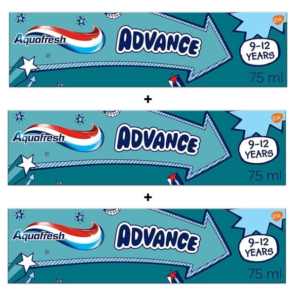 3 X Advance Toothpaste for Kids 9 to 12 Years,