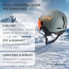 Black Crevice Leogang Children's Visor Helmet, White Shiny/Pink, 48-52 cm
