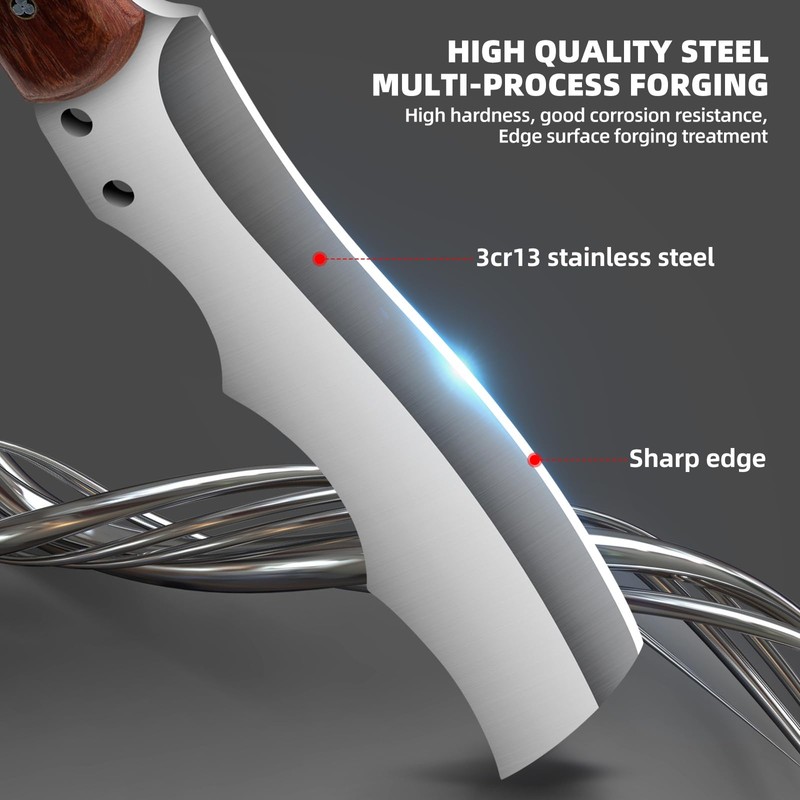 Outdoor Short Machete with Sheath for Cutting Trees, for Yard