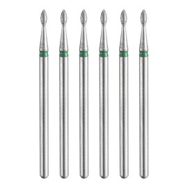 HARFINGTON 6pcs 100-120 Grits Diamond Grinding Bit 1.8mm Oval Head 2.35mm Shank 3.1.8mm Length Stone Sanding Drill Bits Rotary Tool for Ceramic Glass Nails Grinding Polishing