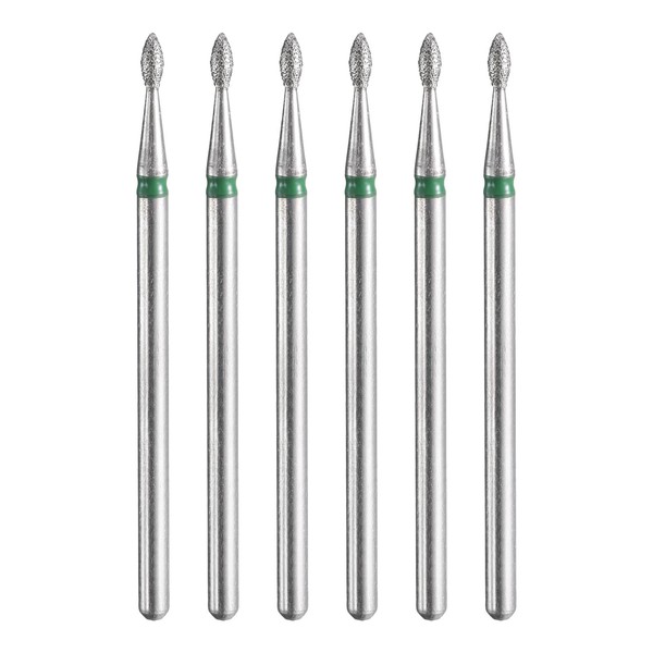 HARFINGTON 6pcs 100-120 Grits Diamond Grinding Bit 1.8mm Oval Head