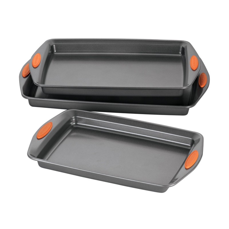 Rachael Ray Nonstick Bakeware Set with Grips, Nonstick Cookie Sheets