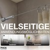 PHOS Design Rope Tension Set for Shower Curtain, Brushed Stainless