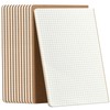 ZCZN Notebook A5 Squared, Pack of 12 Kraft Cover Notebook